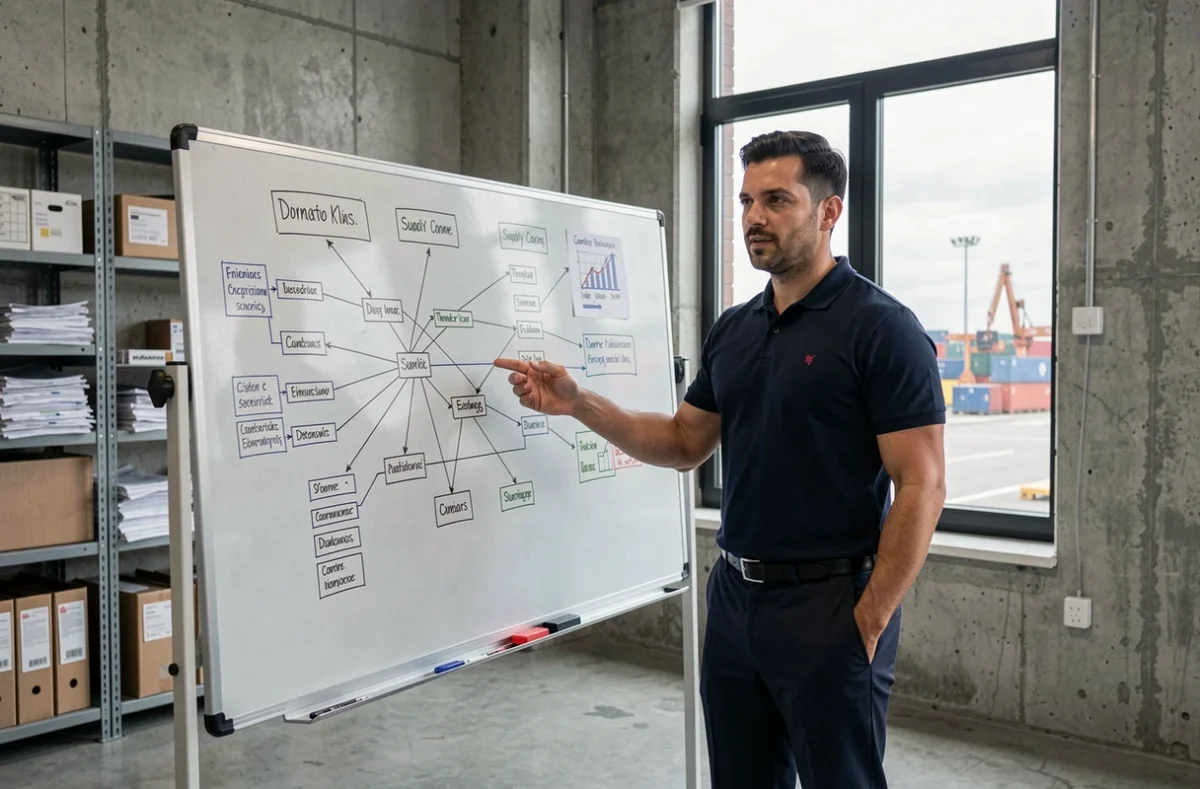 Consultant spécialisé en recrutement logistique et supply chain chez Amalo Recrutement dans un bureau industriel