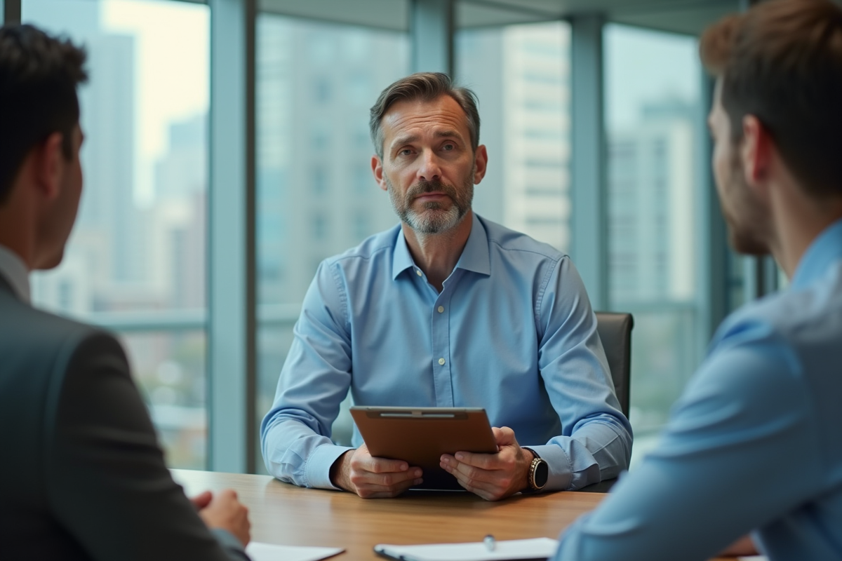 Homme en entretien d