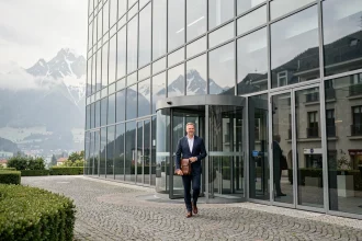 Immeuble de bureaux moderne à Genève abritant une société commerciale internationale comme Nitrofer