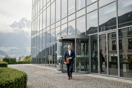 Immeuble de bureaux moderne à Genève abritant une société commerciale internationale comme Nitrofer
